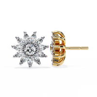 Solara Marquise Floral Cluster Lab Grown Diamond Studs - Ophiratbf