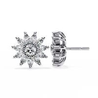 Solara Marquise Floral Cluster Lab Grown Diamond Studs - Ophiratbf
