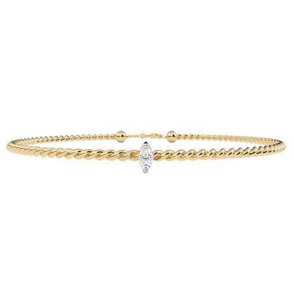 Twist Charm Lab Grown Diamond Bracelet