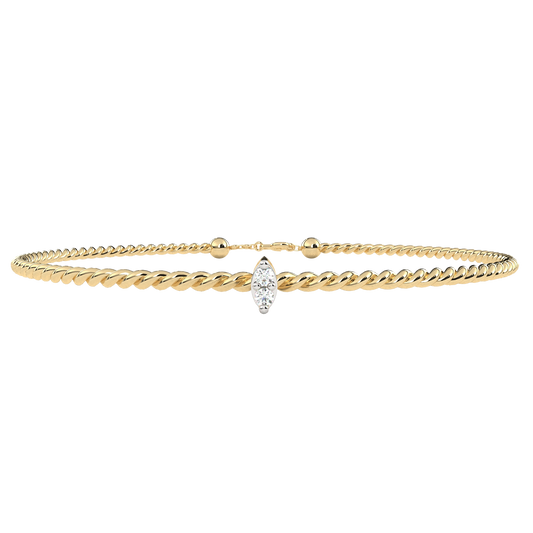 Twist Charm Lab Grown Diamond Bracelet