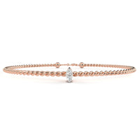 Twist Charm Lab Grown Diamond Bracelet - Ophiratbf