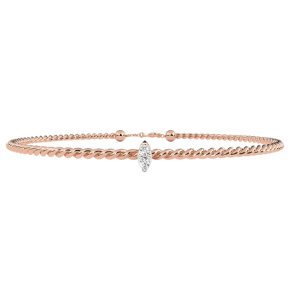 Twist Charm Lab Grown Diamond Bracelet