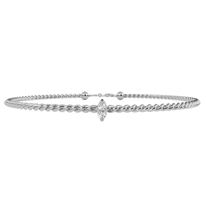 Twist Charm Lab Grown Diamond Bracelet
