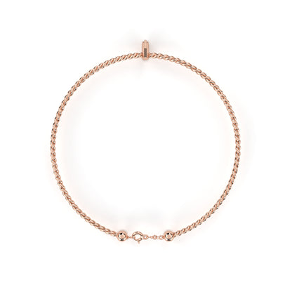 Twist Charm Lab Grown Diamond Bracelet