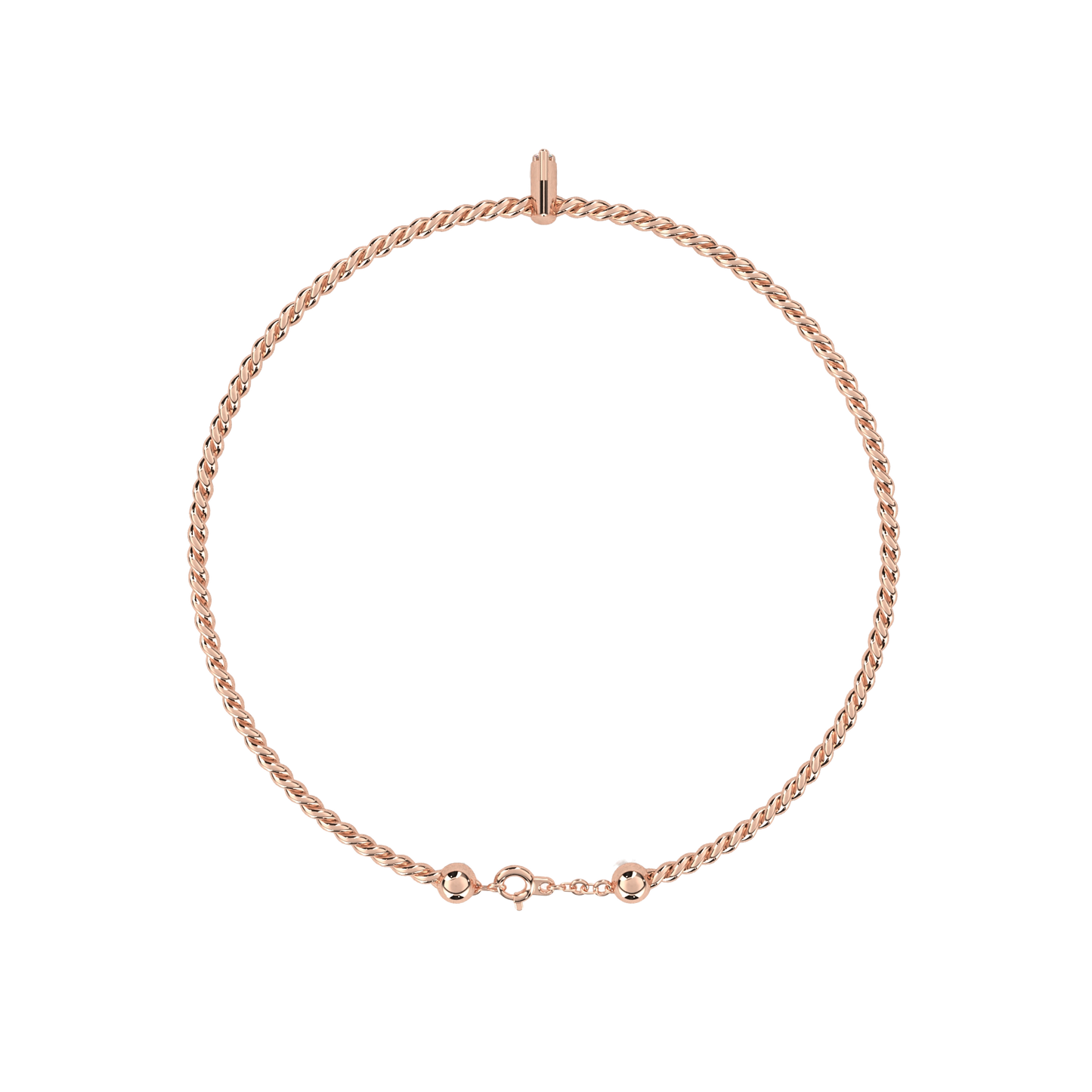 twist charm lab grown diamond bracelet