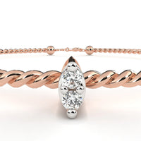 Twist Charm Lab Grown Diamond Bracelet - Ophiratbf