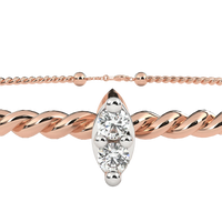Twist Charm Lab Grown Diamond Bracelet - Ophiratbf