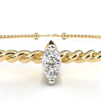 Twist Charm Lab Grown Diamond Bracelet - Ophiratbf