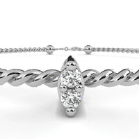 Twist Charm Lab Grown Diamond Bracelet - Ophiratbf