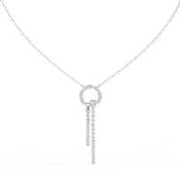 Arcadia Geometric Chain Bar Lab Grown Diamond Necklace - Ophiratbf