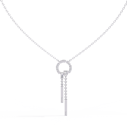 Arcadia Geometric Chain Bar Lab Grown Diamond Necklace