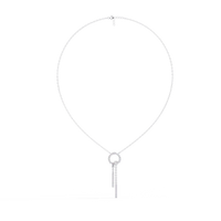 Arcadia Geometric Chain Bar Lab Grown Diamond Necklace - Ophiratbf