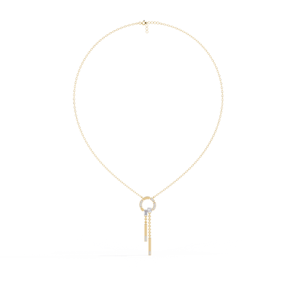 Arcadia Geometric Chain Bar Lab Grown Diamond Necklace