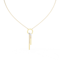 Arcadia Geometric Chain Bar Lab Grown Diamond Necklace - Ophiratbf