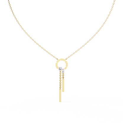 Arcadia Geometric Chain Bar Lab Grown Diamond Necklace