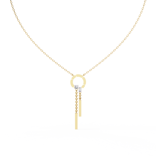 Arcadia Geometric Chain Bar Lab Grown Diamond Necklace