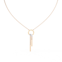 Arcadia Geometric Chain Bar Lab Grown Diamond Necklace - Ophiratbf