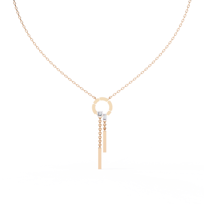 Arcadia Geometric Chain Bar Lab Grown Diamond Necklace