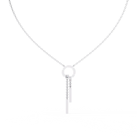 Arcadia Geometric Chain Bar Lab Grown Diamond Necklace - Ophiratbf