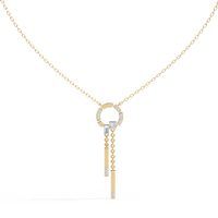 Arcadia Geometric Chain Bar Lab Grown Diamond Necklace - Ophiratbf