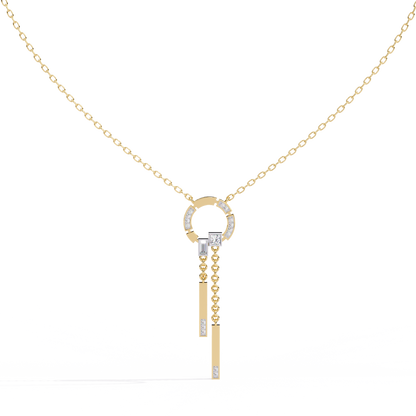 Arcadia Geometric Chain Bar Lab Grown Diamond Necklace