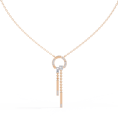Arcadia Geometric Chain Bar Lab Grown Diamond Necklace