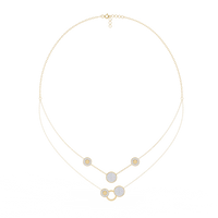 Celestial Duo Circle Station Lab Grown Diamond Necklace - Ophiratbf
