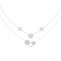 Celestial Duo Circle Station Lab Grown Diamond Necklace - Ophiratbf