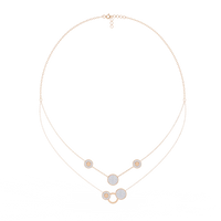 Celestial Duo Circle Station Lab Grown Diamond Necklace - Ophiratbf