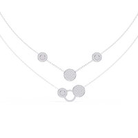 Celestial Duo Circle Station Lab Grown Diamond Necklace - Ophiratbf