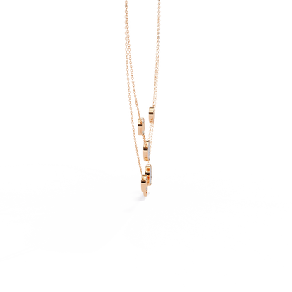 Celestial Duo Circle Station Lab Grown Diamond Necklace
