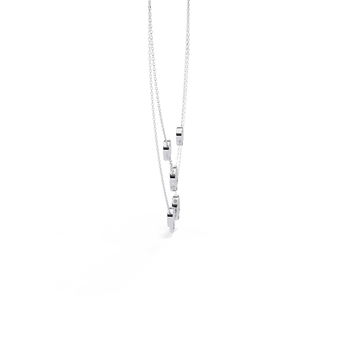 Celestial Duo Circle Station Lab Grown Diamond Necklace - Ophiratbf