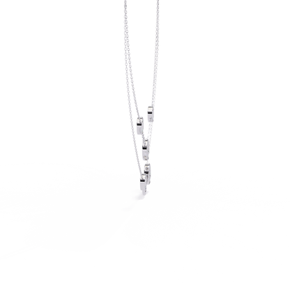 Celestial Duo Circle Station Lab Grown Diamond Necklace