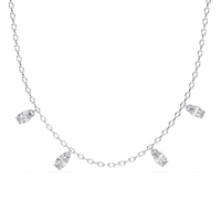 Marquise Drizzle Lab Grown Diamond Station Necklace - Ophiratbf