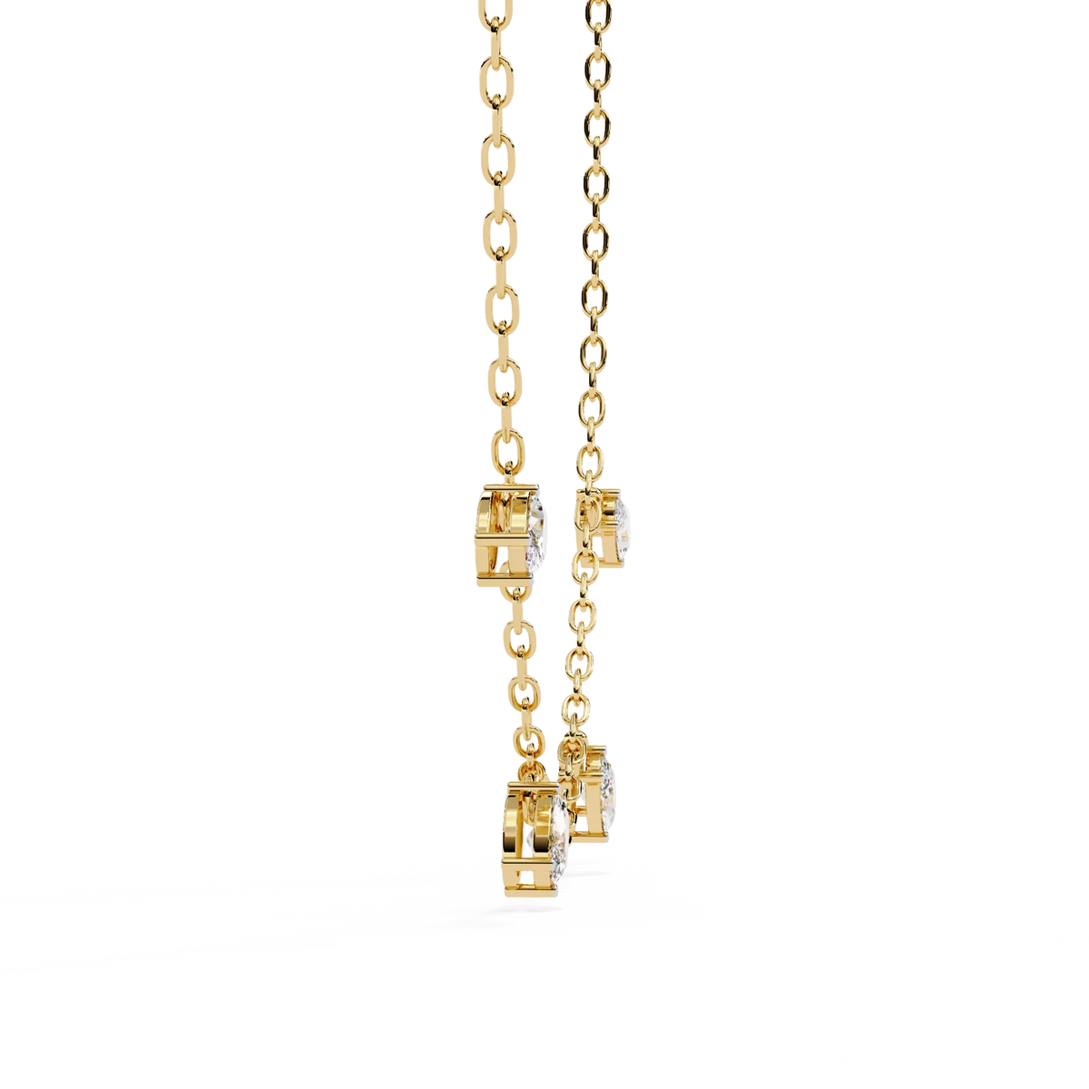 Marquise Drizzle Lab Grown Diamond Station Necklace - Ophiratbf
