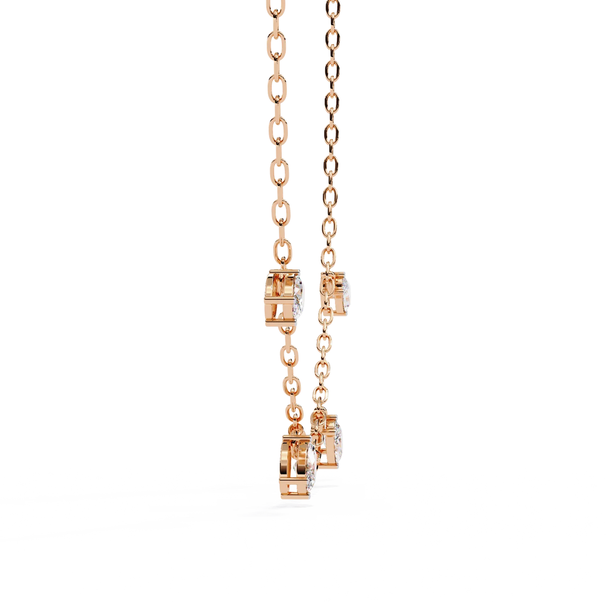 Marquise Drizzle Lab Grown Diamond Station Necklace - Ophiratbf