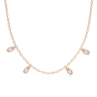 Marquise Drizzle Lab Grown Diamond Station Necklace - Ophiratbf