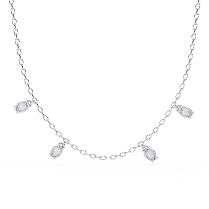 Marquise Drizzle Lab Grown Diamond Station Necklace
