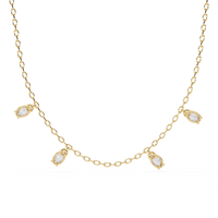 Marquise Drizzle Lab Grown Diamond Station Necklace - Ophiratbf