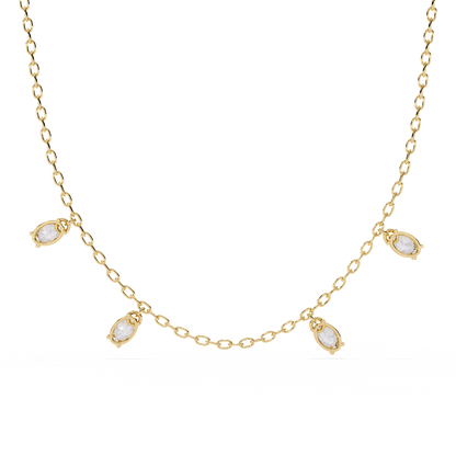 Marquise Drizzle Lab Grown Diamond Station Necklace