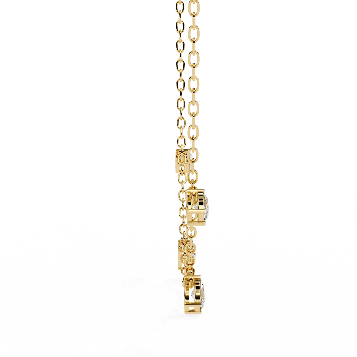 Marquise Drizzle Lab Grown Diamond Station Necklace - Ophiratbf