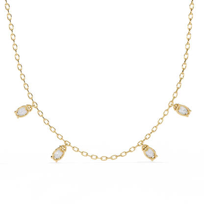 Marquise Drizzle Lab Grown Diamond Station Necklace