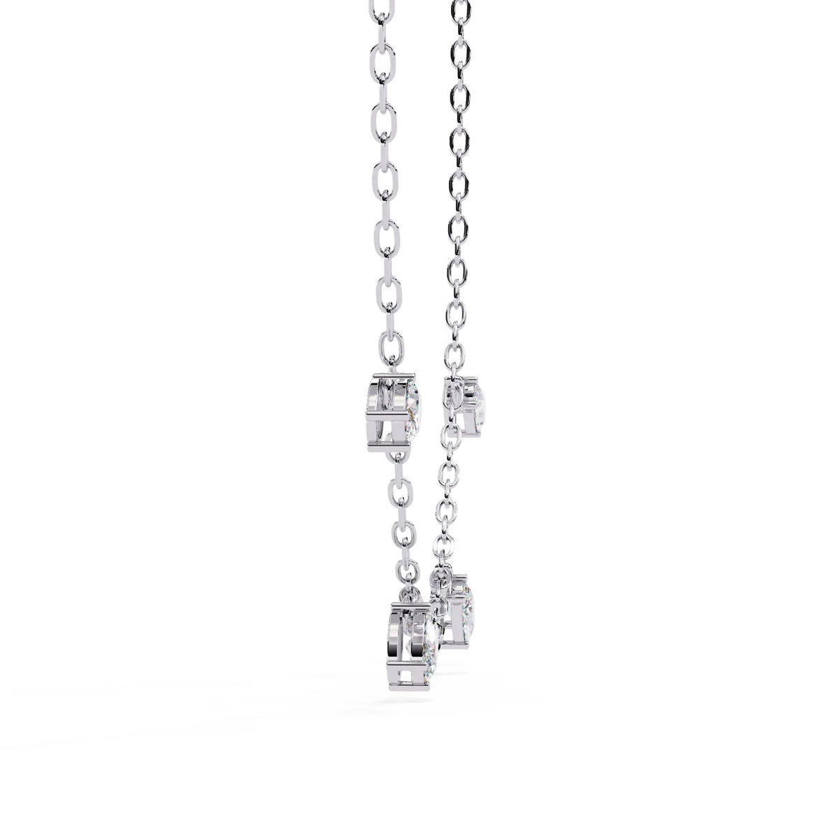 Marquise Drizzle Lab Grown Diamond Station Necklace - Ophiratbf