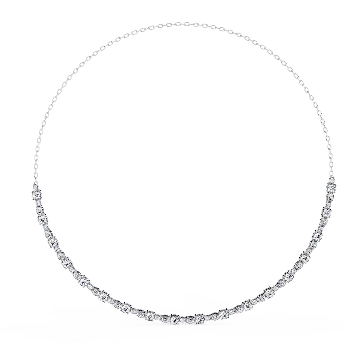 Eterna Bezel Lab Grown Diamond By The Yard Necklace - Ophiratbf
