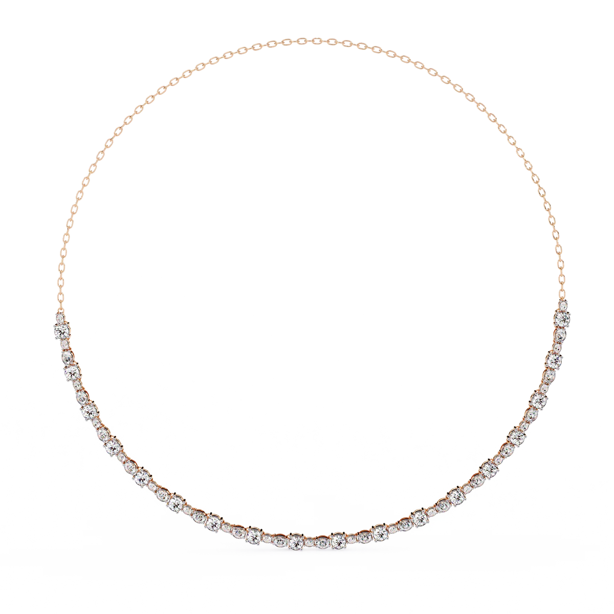 Eterna Bezel Lab Grown Diamond By The Yard Necklace - Ophiratbf