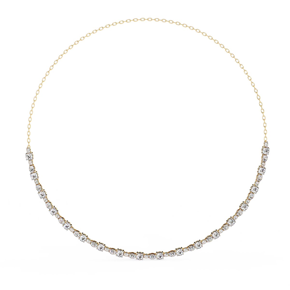 Eterna Bezel Lab Grown Diamond By The Yard Necklace - Ophiratbf