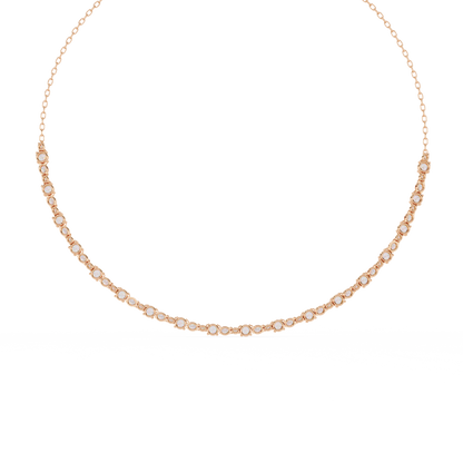Eterna Bezel Lab Grown Diamond By The Yard Necklace