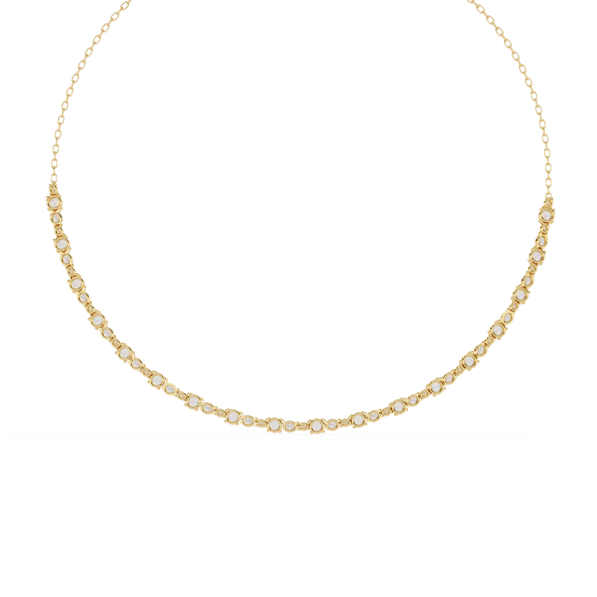Eterna Bezel Lab Grown Diamond By The Yard Necklace - Ophiratbf