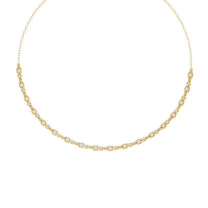 Eterna Bezel Lab Grown Diamond By The Yard Necklace