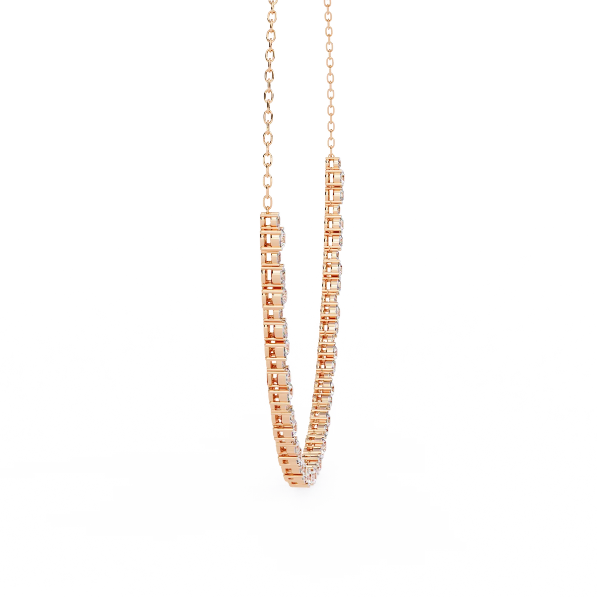 Eterna Bezel Lab Grown Diamond By The Yard Necklace - Ophiratbf